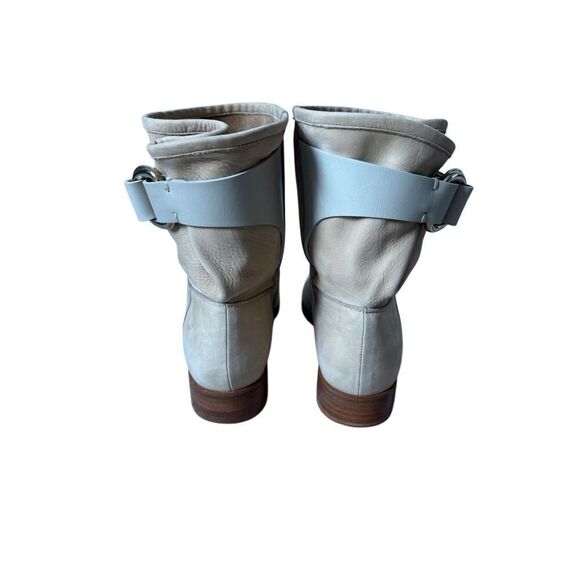 Frye Ricki Ring Fold Back Soft Leather Bootie size 7.5 Cream Tan - Picture 5 of 11